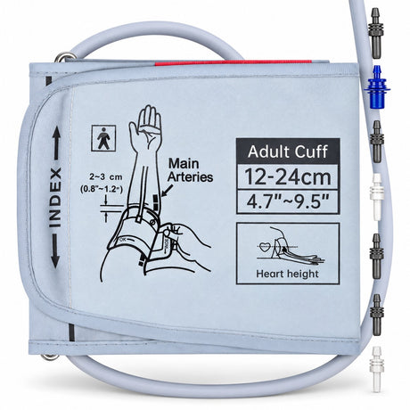 Replacement Blood Pressure Monitor Cuff with Connectors Pediatric to XXXL Sizes