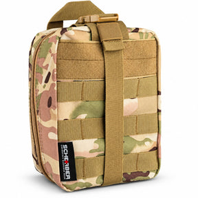 Scherber Premium IFAK Trauma Kit – Fully Stocked MOLLE Pouch (Camo)