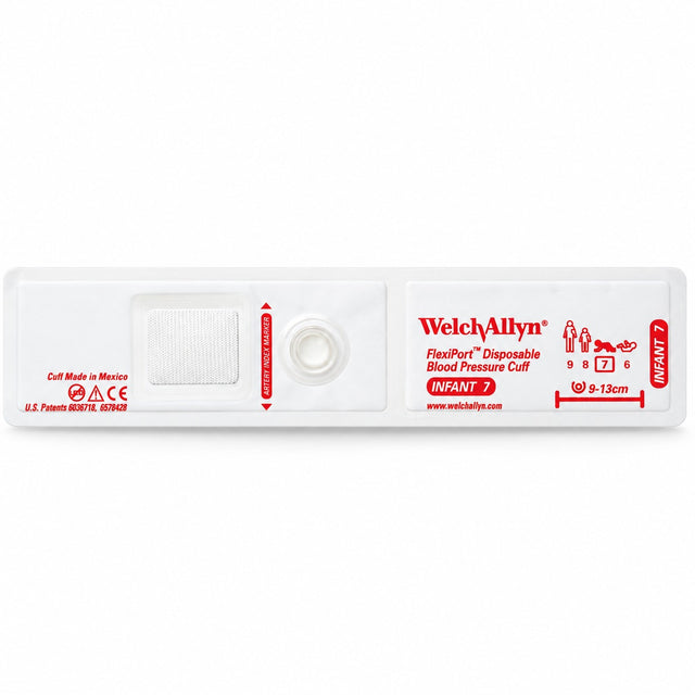 Size-07 Welch Allyn FlexiPort Disposable Blood Pressure Cuff – Infant (20/Case)