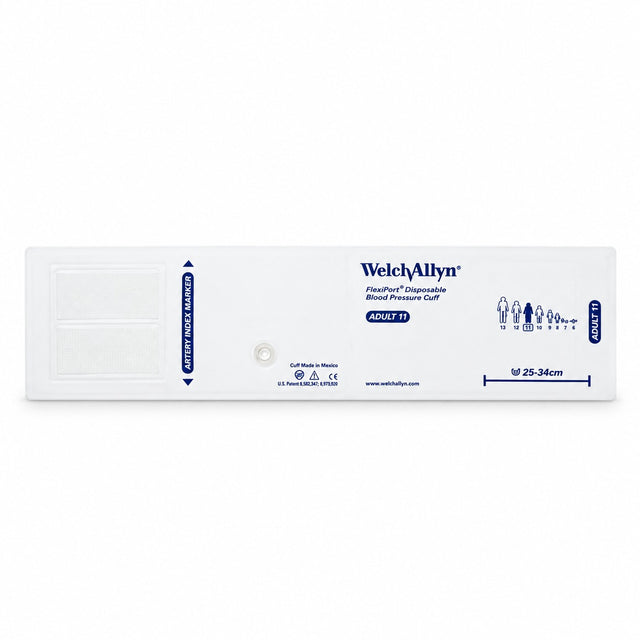 Size-11 Welch Allyn FlexiPort Disposable Blood Pressure Cuff – Adult Medium (20/Case)