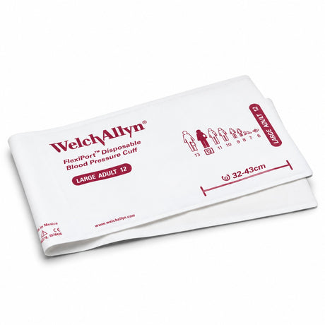 Size-12 Welch Allyn FlexiPort Disposable Blood Pressure Cuff – Large Adult (20/Case)