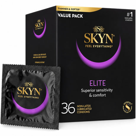 SKYN Elite Ultra-Thin Lubricated Latex-Free Condoms (36 Count)
