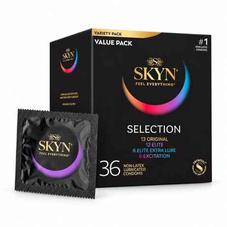 SKYN Selection Non-Latex Condom Variety Pack, Regular Fit (36 Count)