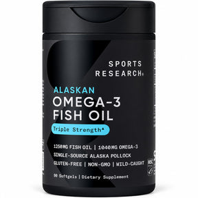 Sports Research Omega-3 Fish Oil Mini-Softgels – Wild-Caught Alaskan Pollock