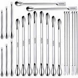 Mudder Stainless Steel Lab Spatula Micro Scoop Set, 22 Pieces