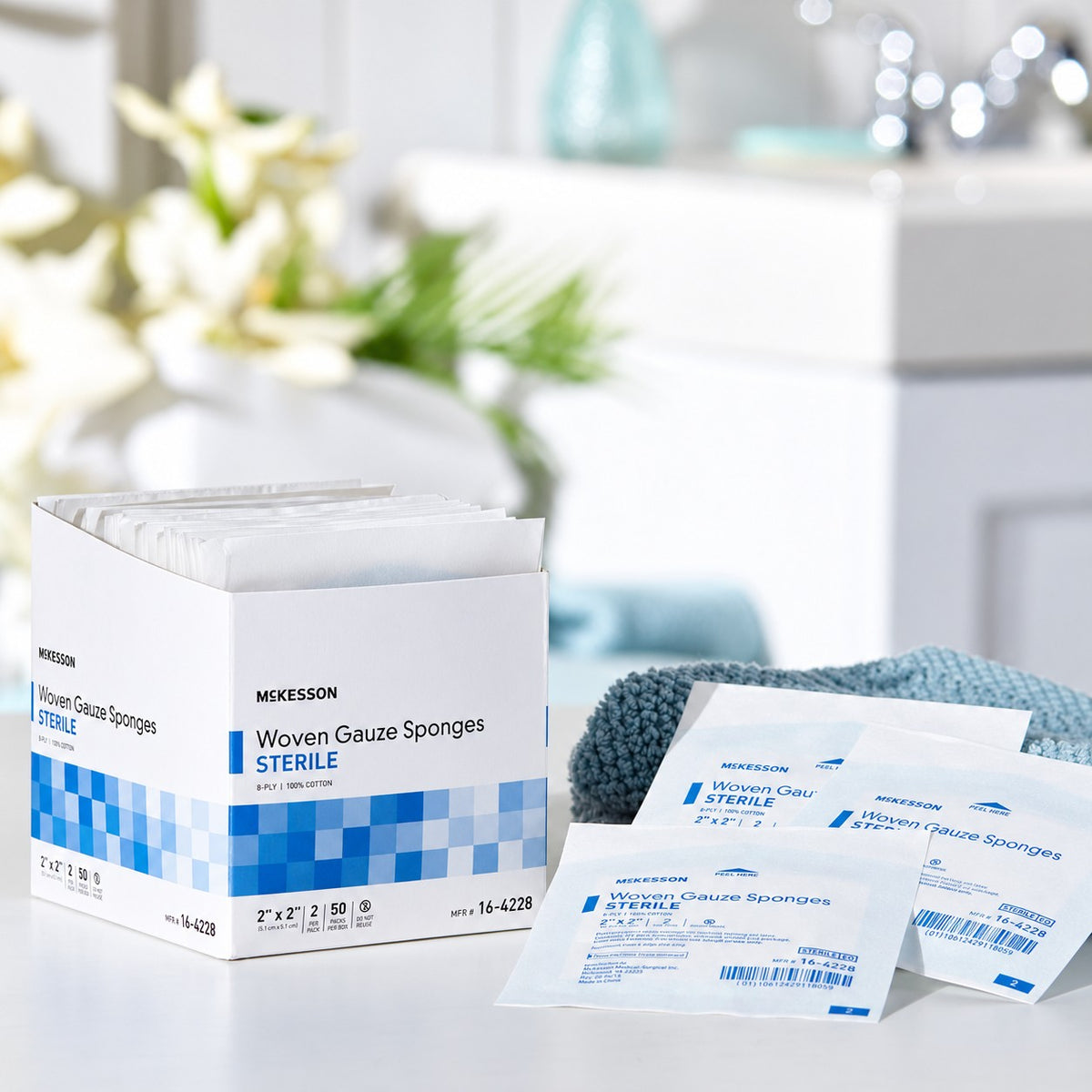 McKesson Sterile Gauze Sponges - 2 x 2 in 8-Ply (view 4)