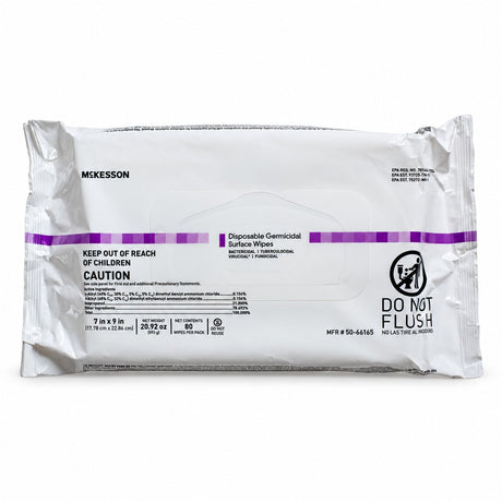 McKesson Germicidal Surface Disinfectant Wipes - 80 ct Soft Pack (view 2)