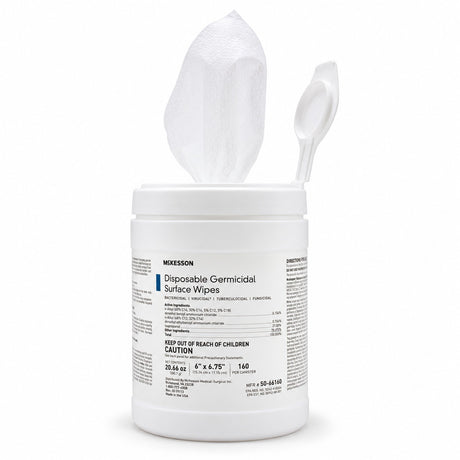 McKesson Germicidal Surface Disinfectant Wipes, Canisters and Soft Packs