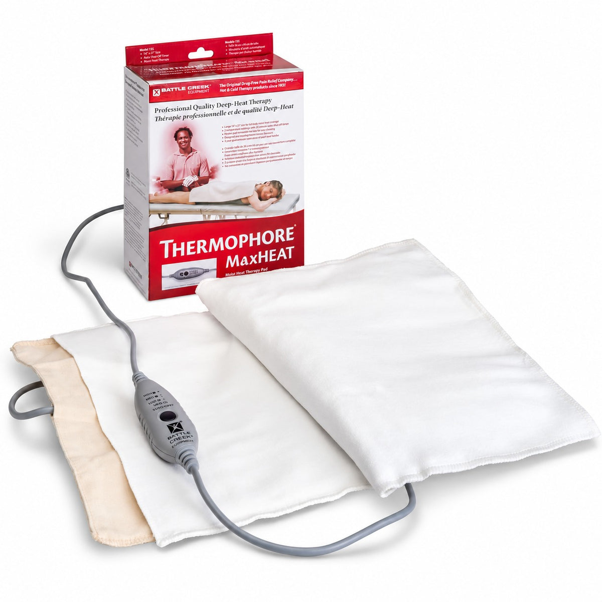 Thermophore MaxHeat Moist Heating Pad, Large 14" x 27", Model 155