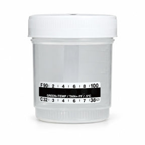 Urine Specimen Containers with Temperature Strip - 90 mL (view 1)