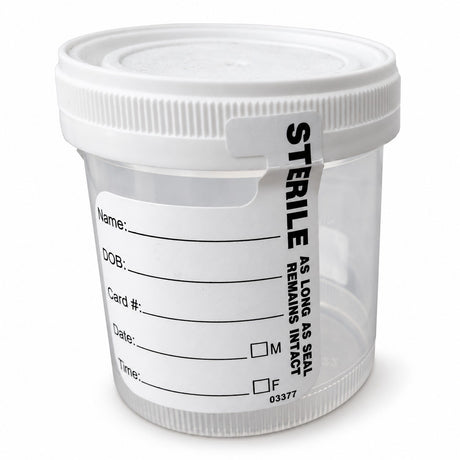 Urine Specimen Containers with Temperature Strip - Starplex 90 mL (view 4)