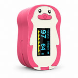 Kids Penguin Fingertip Pulse Oximeter (Pink)