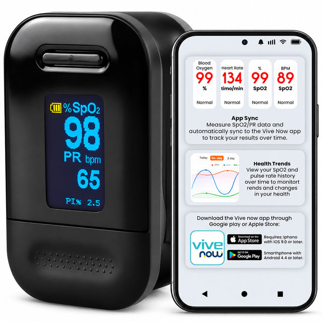 Vive Smart Fingertip Pulse Oximeter Bluetooth