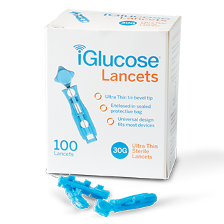 Smart Meter iGlucose Lancets, 30 Gauge, Pack of 100 Count