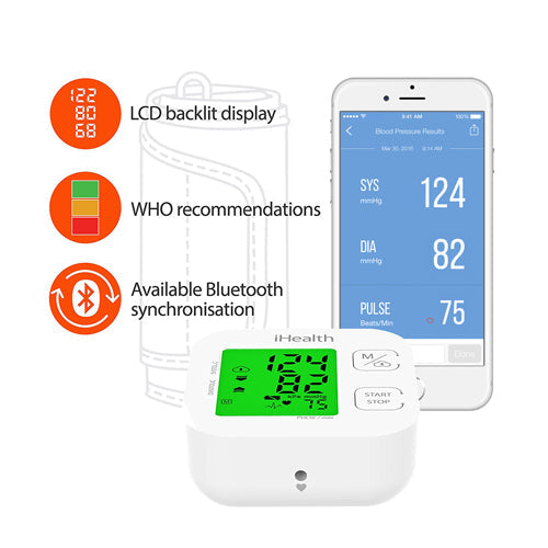 BOVKE Carrying Case for iHealth Track Smart Upper Arm Blood Pressure  Monitor, iHealth Bluetooth Blood Pressure Machine Case, Black